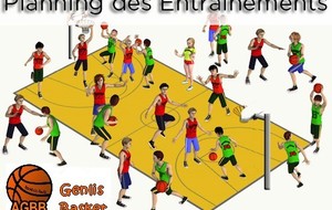 Planning des entraînements 2017-2018