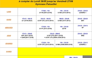 Entraînements fin de saison