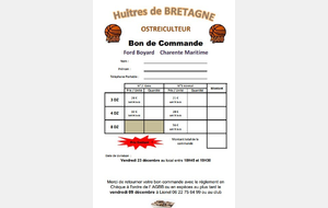 Commande d'huîtres