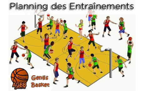 Planning des entraînements 2017-2018