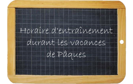 Planning entraînement vacances scolaires