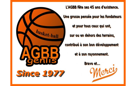 L'AGBB a 45 ans !!!